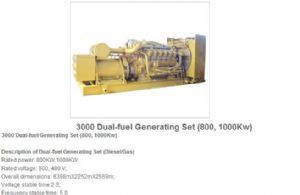 3000 dual-fuel generating sets 800，1000kw